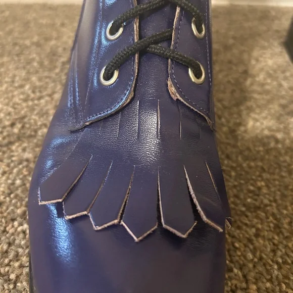 Purple Vintage Lace Up Lady Justin Ropers - Picture 2 of 5